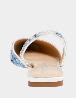 VANCE BLUE FLORAL -Betsey Johnson BETSEY JOHNSON SHOES SB VANCE BLUE WHITE FLORAL BACK