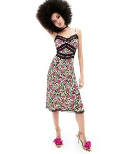 HOLLYWOOD MIDI DRESS MULTI -Betsey Johnson BETSEY JOHNSON SUMMER RTW JN208747 02 CROP
