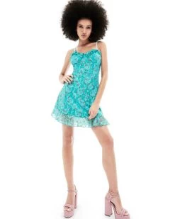 ELIE MINI DRESS BLUE -Betsey Johnson BETSEY JOHNSON SUMMER RTW JN208777 01 CROP