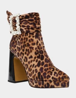 IDRIS LEOPARD -Betsey Johnson BETSEYJOHNSON BOOTIES IDRIS LEOPARD