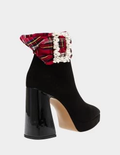 IDRIS BLACK/RED -Betsey Johnson BETSEYJOHNSON BOOTIES IDRIS RED BLACK MULTI ALT1