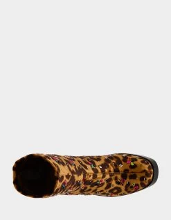 HARRIET LEOPARD 17 HARRIET LEOPARD -Betsey Johnson BETSEYJOHNSON BOOTIES LD04520 LEOPARD VELVET TOP