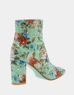 CADYF GREEN MULTI -Betsey Johnson BETSEYJOHNSON BOOTIES SB CADYFMINTFLORAL ALT1