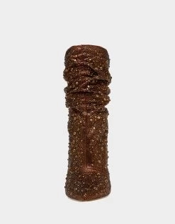 MAC BROWN -Betsey Johnson BETSEYJOHNSON BOOTIES TS99120 BROWN FRONT