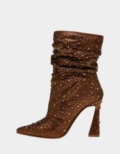 MAC BROWN -Betsey Johnson BETSEYJOHNSON BOOTIES TS99120 BROWN INSIDE