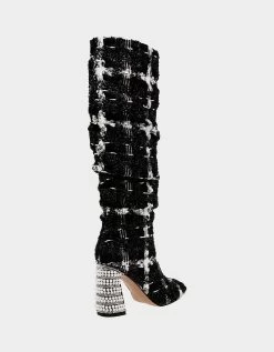 DECLAAN BLACK/WHITE MULTI -Betsey Johnson BETSEYJOHNSON BOOTS LIZAH WHEAR 002 BLACK WHITE ALT1