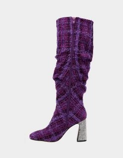 DECLAAN PURPLE MULTI -Betsey Johnson BETSEYJOHNSON BOOTS LIZAH WHEAR 002 PURPLE INSIDE