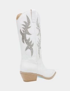 ALIZA IVORY 21 ALIZA IVORY -Betsey Johnson BETSEYJOHNSON BOOTS SB ALIZA WHITE MICRO ALT1 1