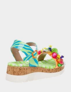 KIDS' FRANK GREEN MULTI -Betsey Johnson BETSEYJOHNSON KIDS BK FRANKGREENMULTI ALT1