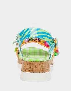 KIDS' FRANK GREEN MULTI -Betsey Johnson BETSEYJOHNSON KIDS BK FRANKGREENMULTI BACK