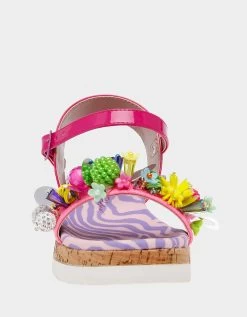 KIDS' FRANK PINK MULTI -Betsey Johnson BETSEYJOHNSON KIDS BK FRANKPINKMULTI FRONT