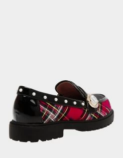 KIDS' MARIM RED MULTI -Betsey Johnson BETSEYJOHNSON KIDS BK VINCE RED PLAID ALT1 5f5d930a 9a28 48bb 94ac 1f3ebbd4af08