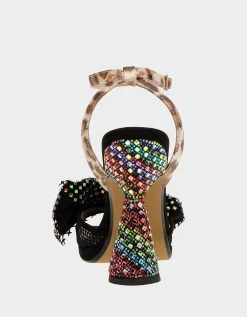AISHA BLACK MULTI -Betsey Johnson BETSEYJOHNSON SANDALS AISHA BLACK MULTI BACK 1 1