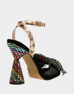 AISHA BLACK MULTI -Betsey Johnson BETSEYJOHNSON SANDALS AISHA BLACK MULTI BACK 2 2