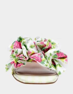 ALIVIA WHITE MULTI -Betsey Johnson BETSEYJOHNSON SANDALS ALIVIA WHITE MULTI FRONT