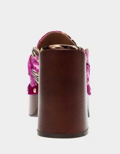 AYDIN LEOPARD MULTI -Betsey Johnson BETSEYJOHNSON SANDALS AYDIN LEOPARD FLORAL MULTI BACK