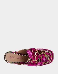 AYDIN LEOPARD MULTI -Betsey Johnson BETSEYJOHNSON SANDALS AYDIN LEOPARD FLORAL MULTI TOP