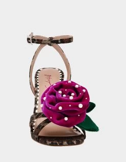 CARLOS LEOPARD MULTI -Betsey Johnson BETSEYJOHNSON SANDALS CARLOS LEOPARD MULTI FRONT