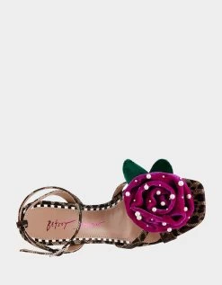 CARLOS LEOPARD MULTI -Betsey Johnson BETSEYJOHNSON SANDALS CARLOS LEOPARD MULTI TOP