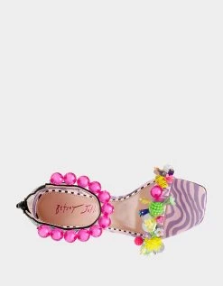 CLOONEY PINK MULTI -Betsey Johnson BETSEYJOHNSON SANDALS CLOONEYPINKMULTI TOP