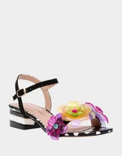 DOTTEE BLACK MULTI -Betsey Johnson BETSEYJOHNSON SANDALS DOTTEEBLK WHTMULTI 1