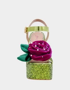 EUGENE LIME -Betsey Johnson BETSEYJOHNSON SANDALS EUGENE LIME FRONT