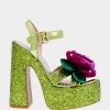 EUGENE LIME -Betsey Johnson BETSEYJOHNSON SANDALS EUGENE LIME SIDE