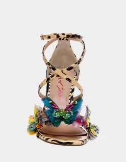 EVERLEE LEOPARD MULTI 10 EVERLEE LEOPARD MULTI -Betsey Johnson BETSEYJOHNSON SANDALS EVERLEELEOPARDMULTI FRONT