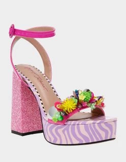 JORDEN PINK MULTI -Betsey Johnson BETSEYJOHNSON SANDALS JORDENPINKMULTI
