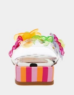 JOURNI BLACK/WHITE POLKA -Betsey Johnson BETSEYJOHNSON SANDALS JOURNIPOLKADOT BACK