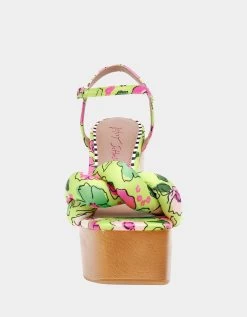 MANDEE YELLOW MULTI -Betsey Johnson BETSEYJOHNSON SANDALS MANDEEYELLOWMULTI FRONT