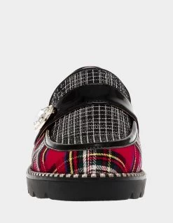 MARIAM RED MULTI 12 MARIAM RED MULTI -Betsey Johnson BETSEYJOHNSON SANDALS MARIAM RED MULTI PLAID FRONT 9f7329c9 3ce6 4f69 b137 161df94ad0ea