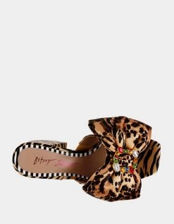 POSSIE LEOPARD MULTI -Betsey Johnson BETSEYJOHNSON SANDALS POSSIELEOPARDMULTI TOP