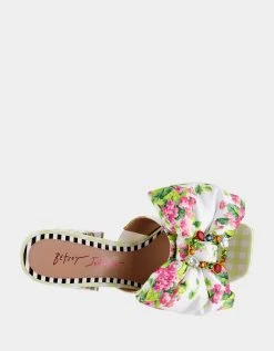 POSSIE WHITE MULTI -Betsey Johnson BETSEYJOHNSON SANDALS POSSIEWHITEMULTI TOP