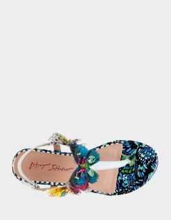 PRILLA BLUE MULTI -Betsey Johnson BETSEYJOHNSON SANDALS PRILLABLUEMULTI TOP