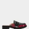 RONIN RED PLAID -Betsey Johnson BETSEYJOHNSON SANDALS RONIN RED MULTI SIDE