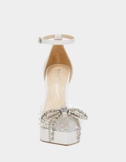 CHER WHITE -Betsey Johnson BETSEYJOHNSON SANDALS SB CHERWHITESMOOTH FRONT