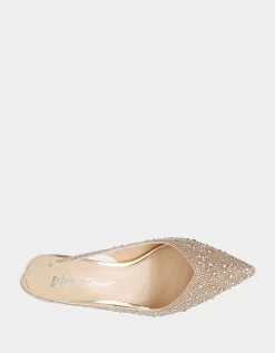CLARK GOLD -Betsey Johnson BETSEYJOHNSON SANDALS SB CLARK LIGHT GOLD TOP