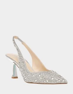CLARK SILVER -Betsey Johnson BETSEYJOHNSON SANDALS SB CLARK SILVER CRYSTAL