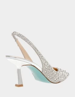 CLARK SILVER -Betsey Johnson BETSEYJOHNSON SANDALS SB CLARK SILVER CRYSTAL ATL1