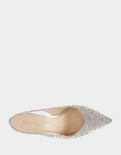CLARK SILVER -Betsey Johnson BETSEYJOHNSON SANDALS SB CLARK SILVER CRYSTAL TOP