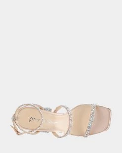 DENNI RHINESTONES -Betsey Johnson BETSEYJOHNSON SANDALS SB DENNI CHAMPAGNE TOP 1