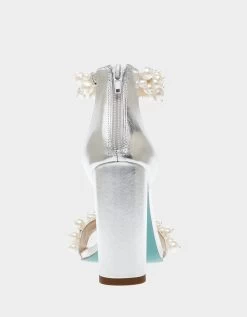 SB-FAY SILVER -Betsey Johnson BETSEYJOHNSON SANDALS SB FAY SILVER PEARL BACK