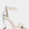 SB-FAY SILVER -Betsey Johnson BETSEYJOHNSON SANDALS SB FAY SILVER PEARL SIDE