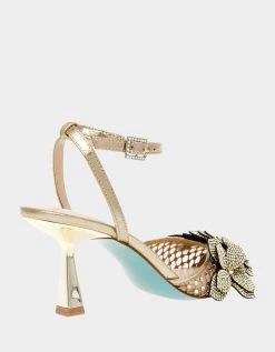 SOFYA GOLD -Betsey Johnson BETSEYJOHNSON SANDALS SB SOFYA GOLD NATURAL ALT1