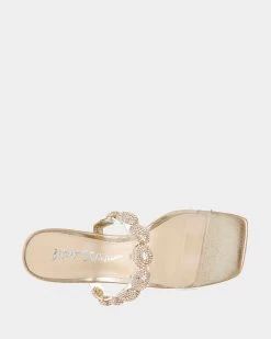 TROY GOLD -Betsey Johnson BETSEYJOHNSON SANDALS SB TROYGOLD TOP
