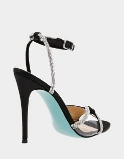 VERA BLACK SATIN -Betsey Johnson BETSEYJOHNSON SANDALS SB VERABLACKSATIN ALT1