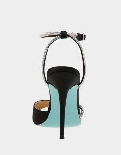 VERA BLACK SATIN -Betsey Johnson BETSEYJOHNSON SANDALS SB VERABLACKSATIN BACK