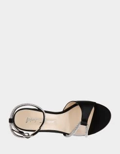 VERA BLACK SATIN -Betsey Johnson BETSEYJOHNSON SANDALS SB VERABLACKSATIN TOP