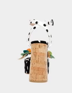 SPRITE BLACK/WHITE -Betsey Johnson BETSEYJOHNSON SANDALS SPRITEBLK WHTMULTI BACK